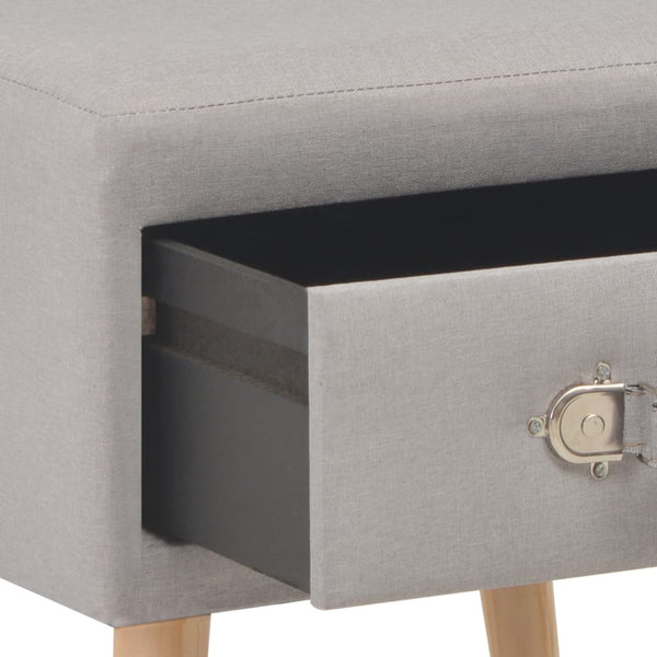 vidaXL Nightstand Grey 40x35x40 Fabric