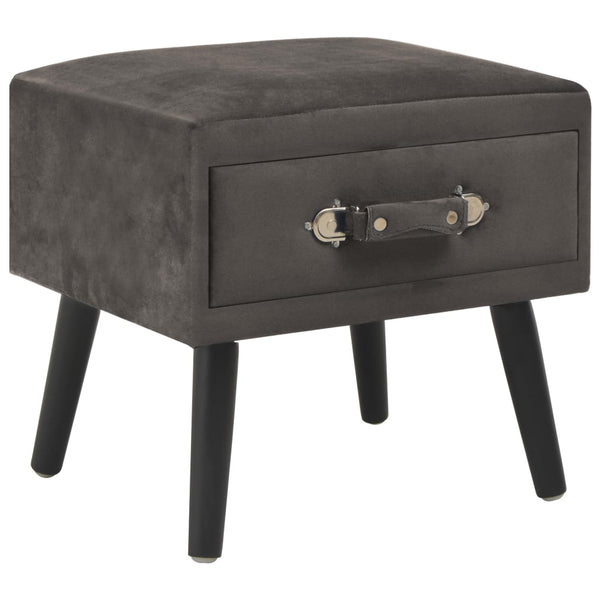 vidaXL Nightstand Gray 40x35x40 Velvet