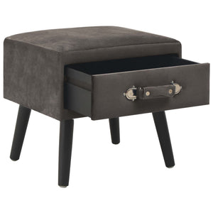 vidaXL Nightstand Gray 40x35x40 Velvet