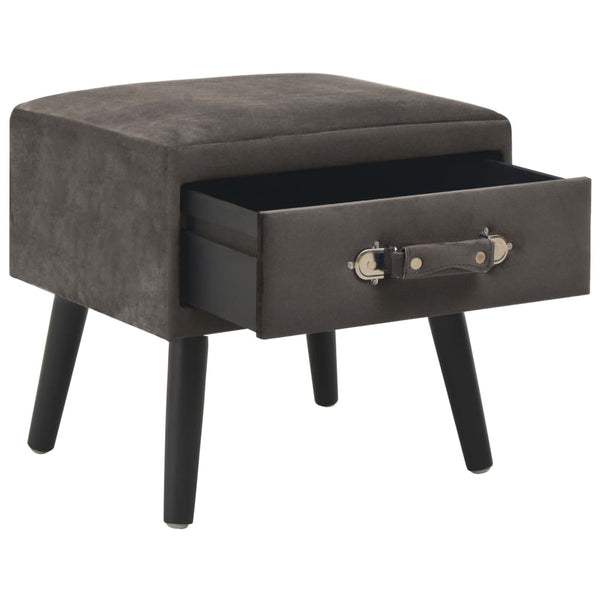 vidaXL Nightstand Gray 40x35x40 Velvet