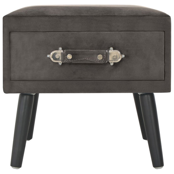 vidaXL Nightstand Gray 40x35x40 Velvet