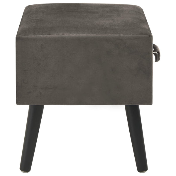 vidaXL Nightstand Gray 40x35x40 Velvet