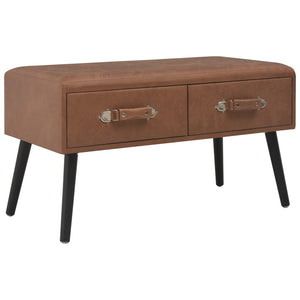 vidaXL Coffee Table Dark Brown 80x40x46 cm Faux Leather
