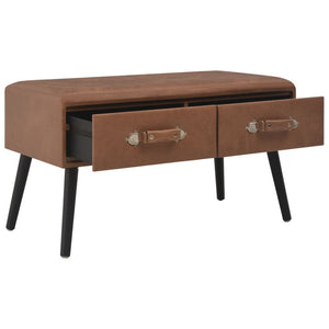 vidaXL Coffee Table Dark Brown 80x40x46 cm Faux Leather