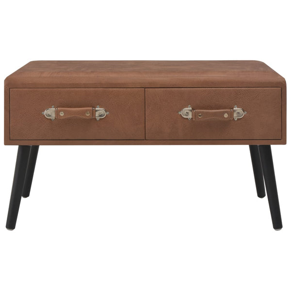 vidaXL Coffee Table Dark Brown 80x40x46 cm Faux Leather