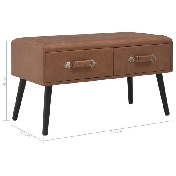 vidaXL Coffee Table Dark Brown 80x40x46 cm Faux Leather