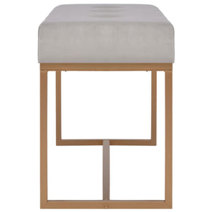 vidaXL Bench 80 cm Grey Velvet