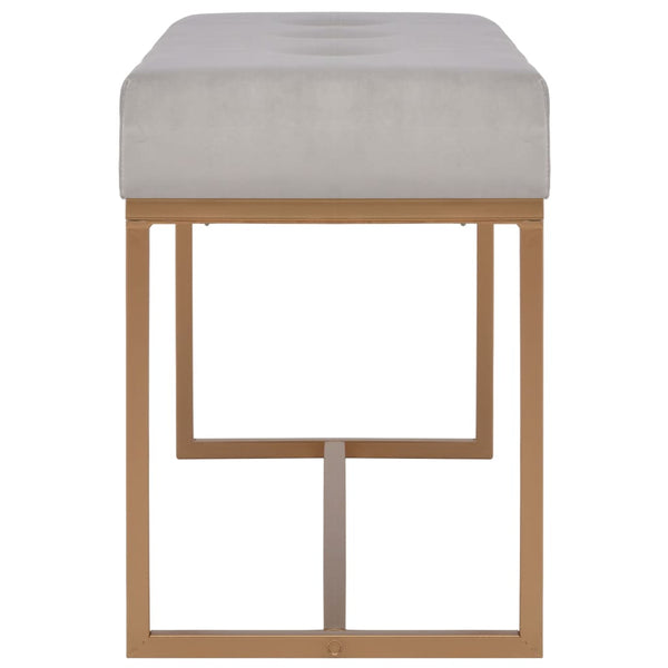 vidaXL Bench 80 cm Grey Velvet