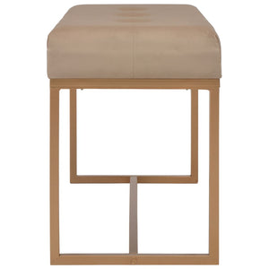 vidaXL Bench 80 cm Beige Velvet