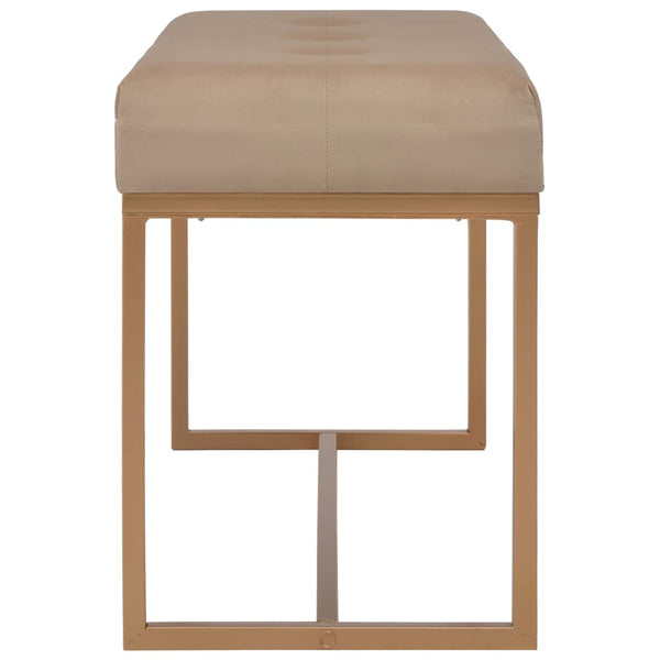 vidaXL Bench 80 cm Beige Velvet
