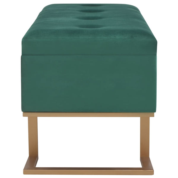 vidaXL Storage Bench 105 cm Green Velvet