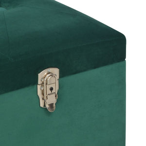 vidaXL Storage Bench 105 cm Green Velvet