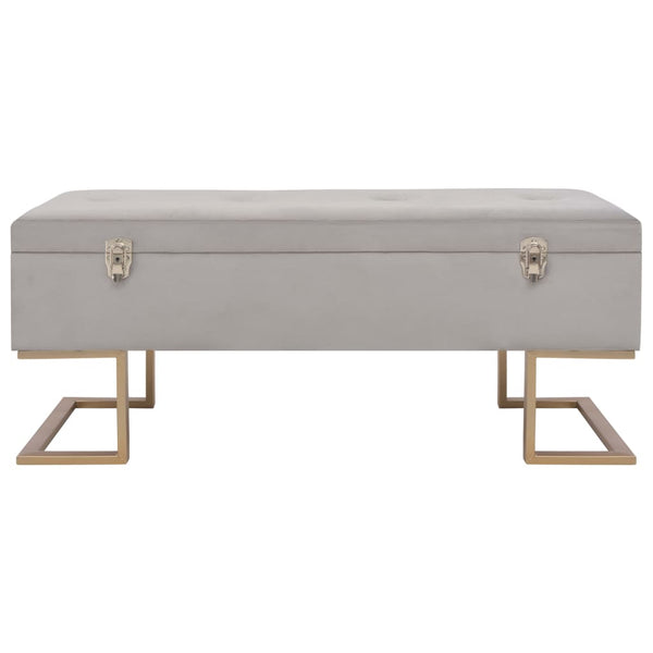 vidaXL Storage Bench 105 cm Grey Velvet