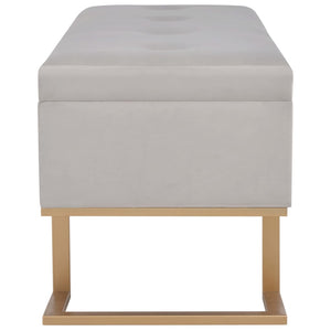 vidaXL Storage Bench 105 cm Grey Velvet