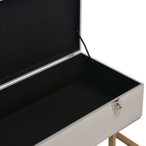 vidaXL Storage Bench 105 cm Grey Velvet
