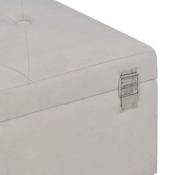 vidaXL Storage Bench 105 cm Grey Velvet