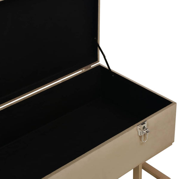 vidaXL Storage Bench 105 cm Beige Velvet