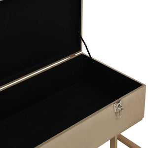 vidaXL Storage Bench 105 cm Beige Velvet