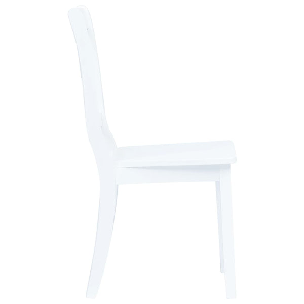 vidaXL Dining Chairs 4 pcs. White Solid Rubberwood