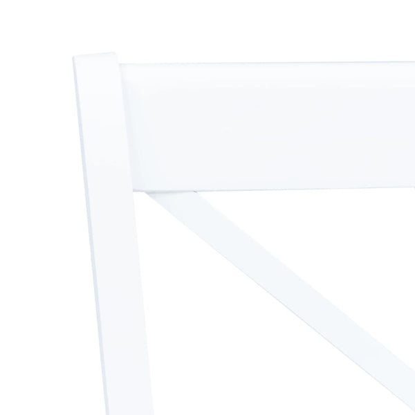 vidaXL Dining Chairs 4 pcs. White Solid Rubberwood