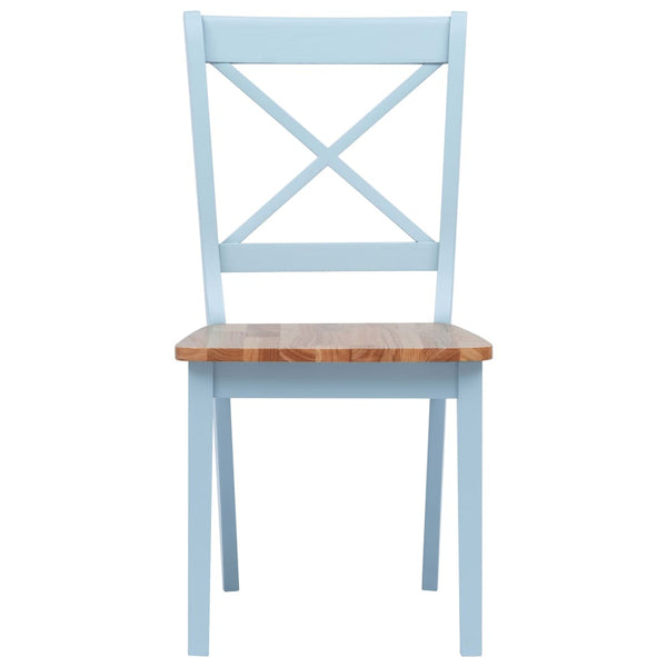 vidaXL Dining Chairs 2 pcs Grey Light Wood Solid Rubberwood