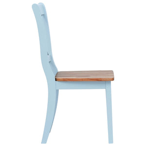 vidaXL Dining Chairs 2 pcs Grey Light Wood Solid Rubberwood