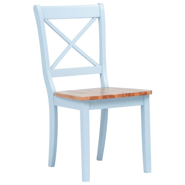 vidaXL Dining Chairs 4 pcs Grey Light Wood Solid Rubberwood