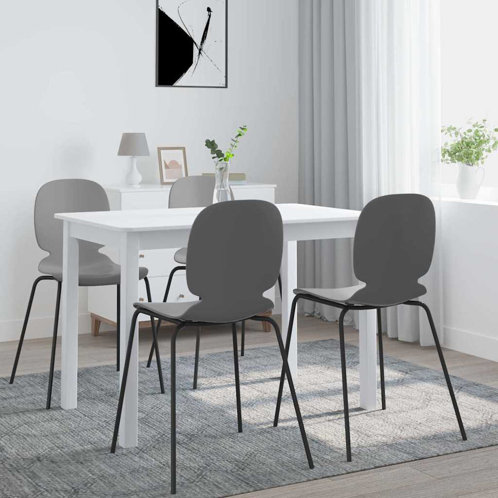 vidaXL Dining Table White 114x71x75 cm Solid Rubberwood