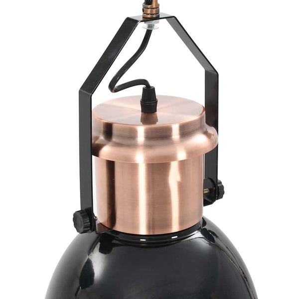 vidaXL Ceiling Lamp 2 pcs. Black Round E27