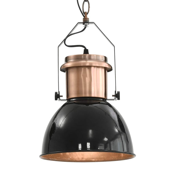 vidaXL Ceiling Lamp 2 pcs. Black Round E27
