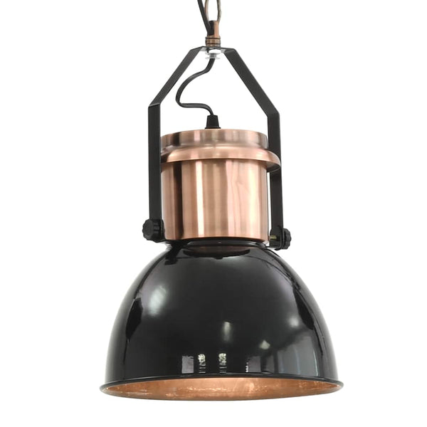 vidaXL Ceiling Lamp 2 pcs. Black Round E27