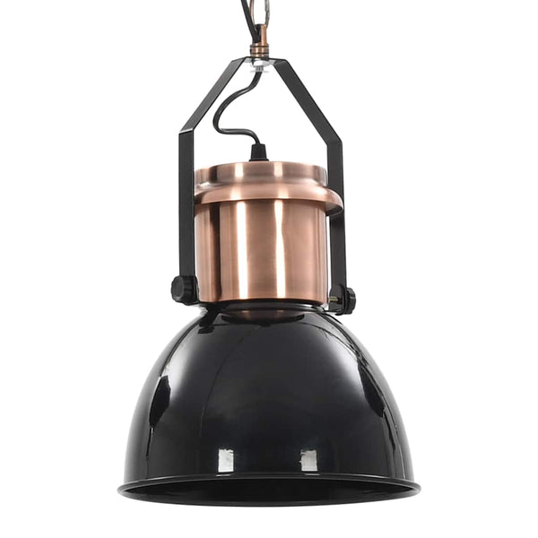vidaXL Ceiling Lamp 2 pcs. Black Round E27