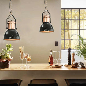 vidaXL Ceiling Lamp 2 pcs. Black Round E27