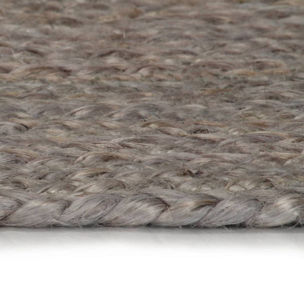 vidaXL Handmade Jute Round Rug 90 cm Grey