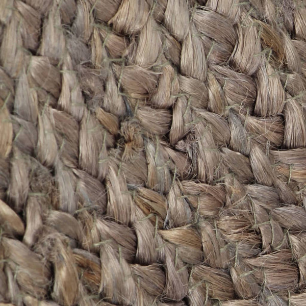 vidaXL Hand-Braided Jute Rug Round 120 cm Grey