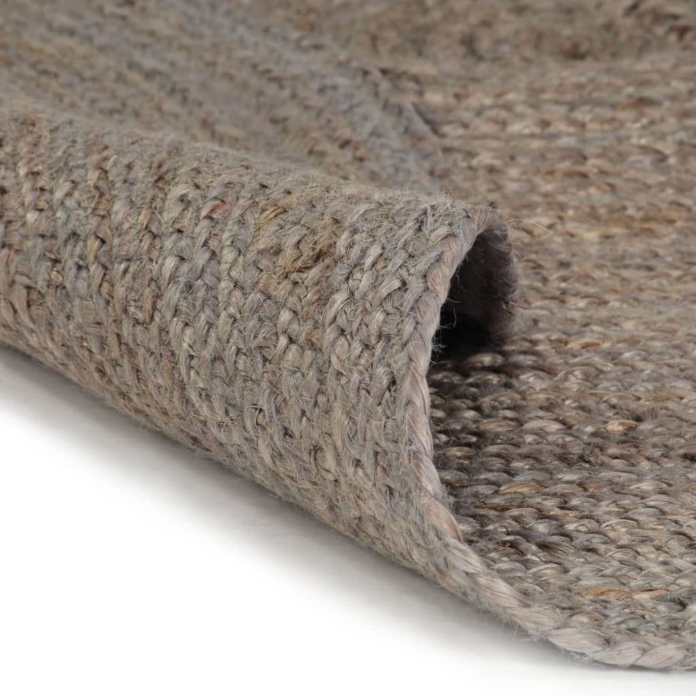 vidaXL Handmade Jute Rug Round 150 cm Grey