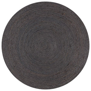 vidaXL Handmade Jute Round Rug 90 cm Dark Grey