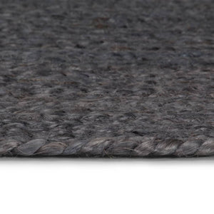 vidaXL Handmade Jute Round Rug 90 cm Dark Grey