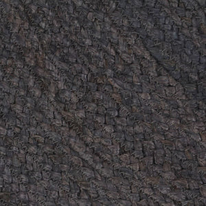 vidaXL Hand-Braided Jute Rug Round 120 cm Dark Gray