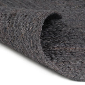 vidaXL Handmade Jute Round Rug 150 cm Dark Grey