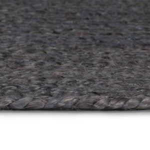 vidaXL Handmade Jute Round Rug 150 cm Dark Grey