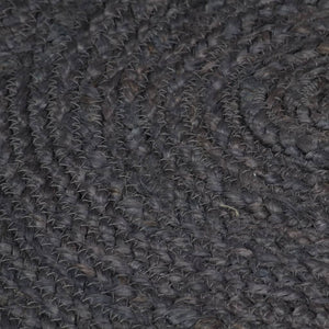 vidaXL Handmade Jute Round Rug 150 cm Dark Grey