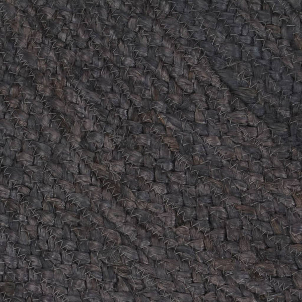 vidaXL Handmade Jute Round Rug 150 cm Dark Grey