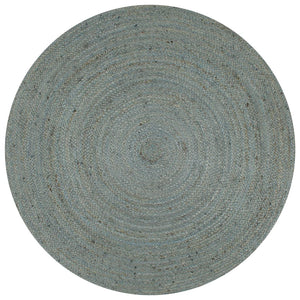 vidaXL Handmade Jute Round Rug 120 cm Olive Green