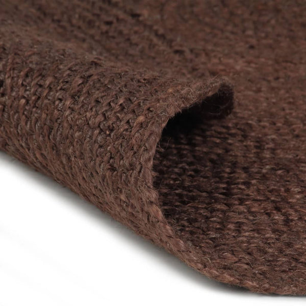 vidaXL Handmade Jute Round Rug 90 cm Brown