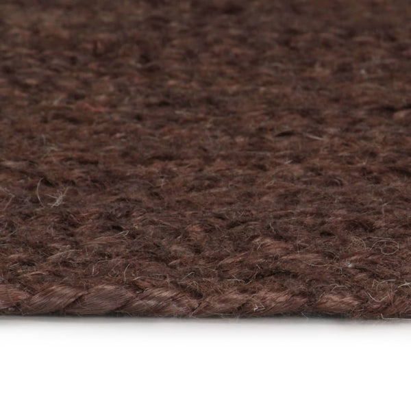 vidaXL Handmade Jute Round Rug 90 cm Brown