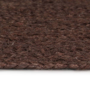 vidaXL Handmade Jute Round Rug 90 cm Brown
