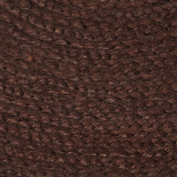 vidaXL Handmade Jute Round Rug 90 cm Brown