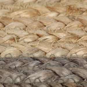 vidaXL Handmade Jute Rug with Grey Border 120 cm