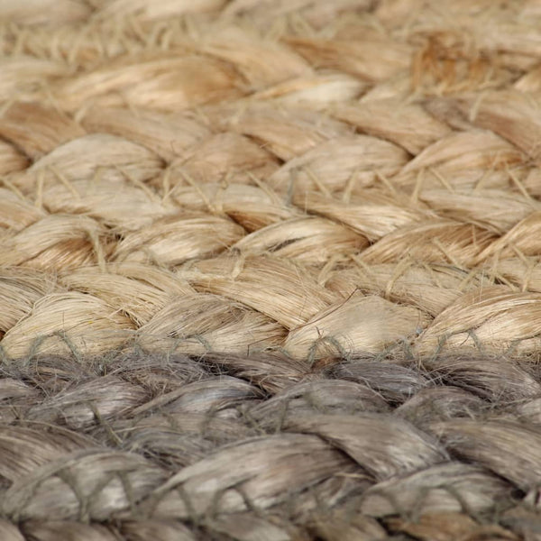 vidaXL Handmade Jute Rug with Grey Border 120 cm